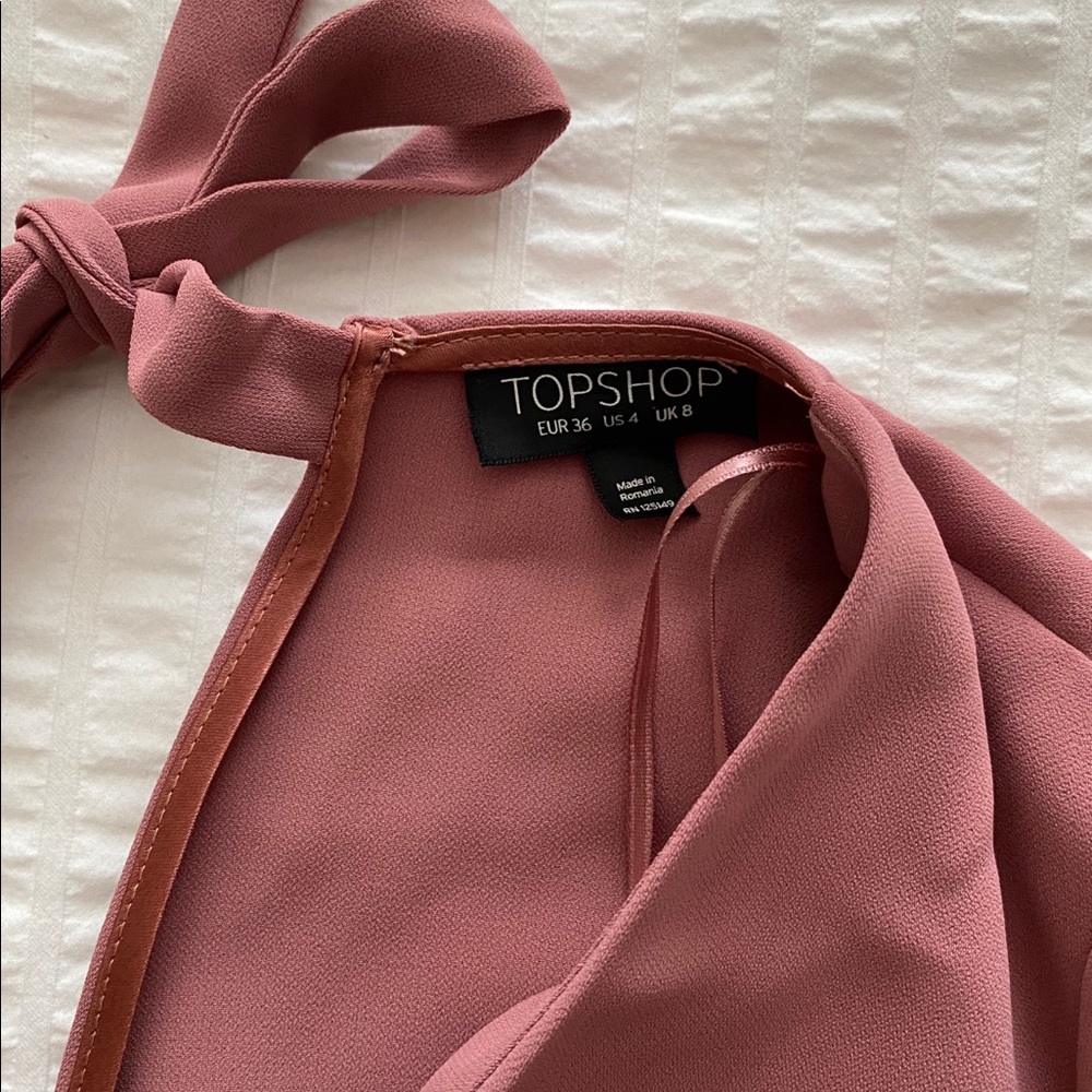 TOPSHOP BELL SLEEVE ROMPER - ROSE - Picture 3 of 3